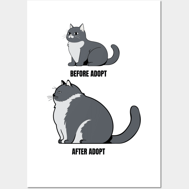 Humor for cat adoption Wall Art by Yopi